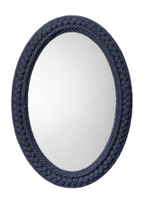 Jamie Young Club Cotton Rope Braided Oval Wall Mirror