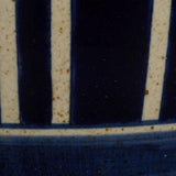 Jamie Young Arthur Ceramic Table Lamp with Linen Shade, Navy Blue