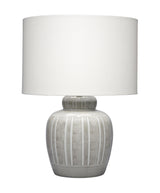 Jamie Young Arthur Ceramic Table Lamp with Linen Shade, Grey