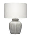 Jamie Young Arthur Ceramic Table Lamp with Linen Shade, Grey