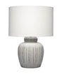 Jamie Young Arthur Ceramic Table Lamp with Linen Shade, Grey