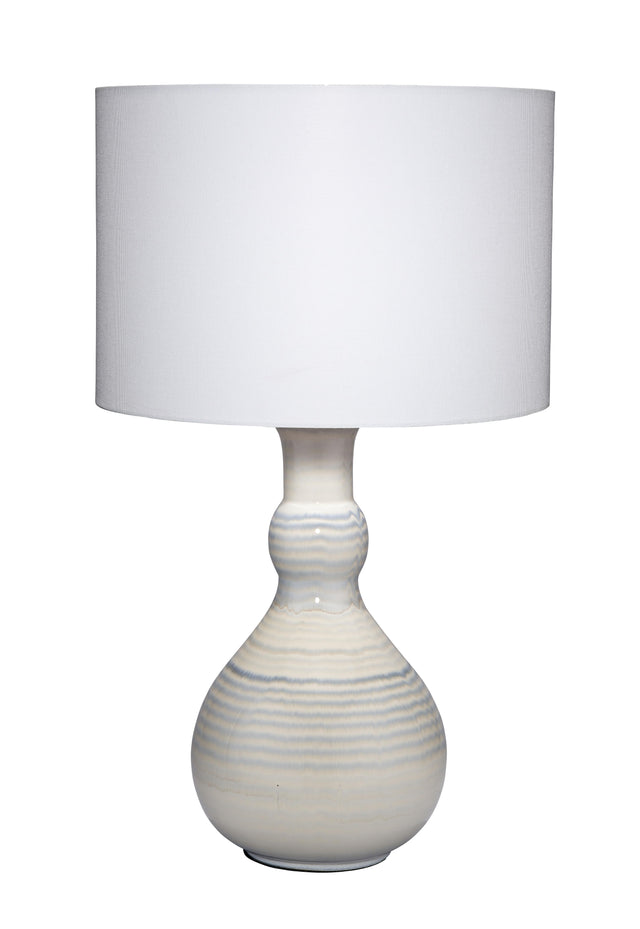 Jamie Young Droplet Ceramic Table Lamp with Linen Shade, Blue