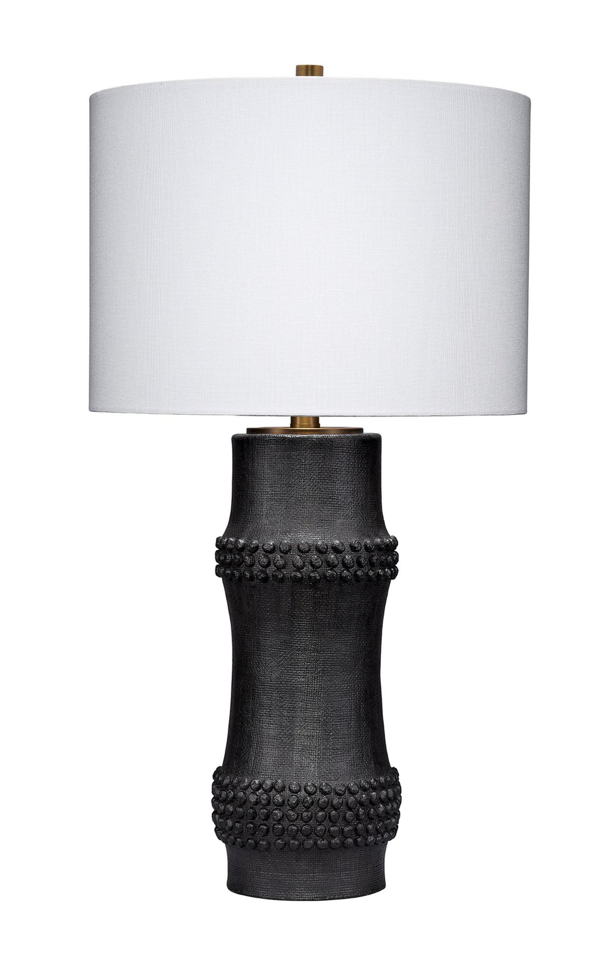 Jamie Young Rail Polyresin Table Lamp with Linen Shade, Black