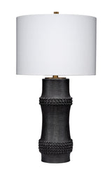 Jamie Young Rail Polyresin Table Lamp with Linen Shade, Black