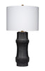 Jamie Young Rail Polyresin Table Lamp with Linen Shade, Black