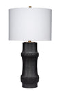 Jamie Young Rail Polyresin Table Lamp with Linen Shade, Black