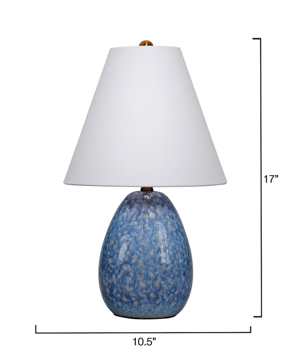 Jamie Young Raindrop Ceramic Table Lamp with Linen Shade, Blue