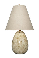 Jamie Young Raindrop Ceramic Table Lamp with Linen Shade, Off White