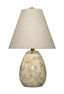 Jamie Young Raindrop Ceramic Table Lamp with Linen Shade, Off White