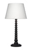 Jamie Young Revolution Wood Table Lamp with Linen Shade, Black