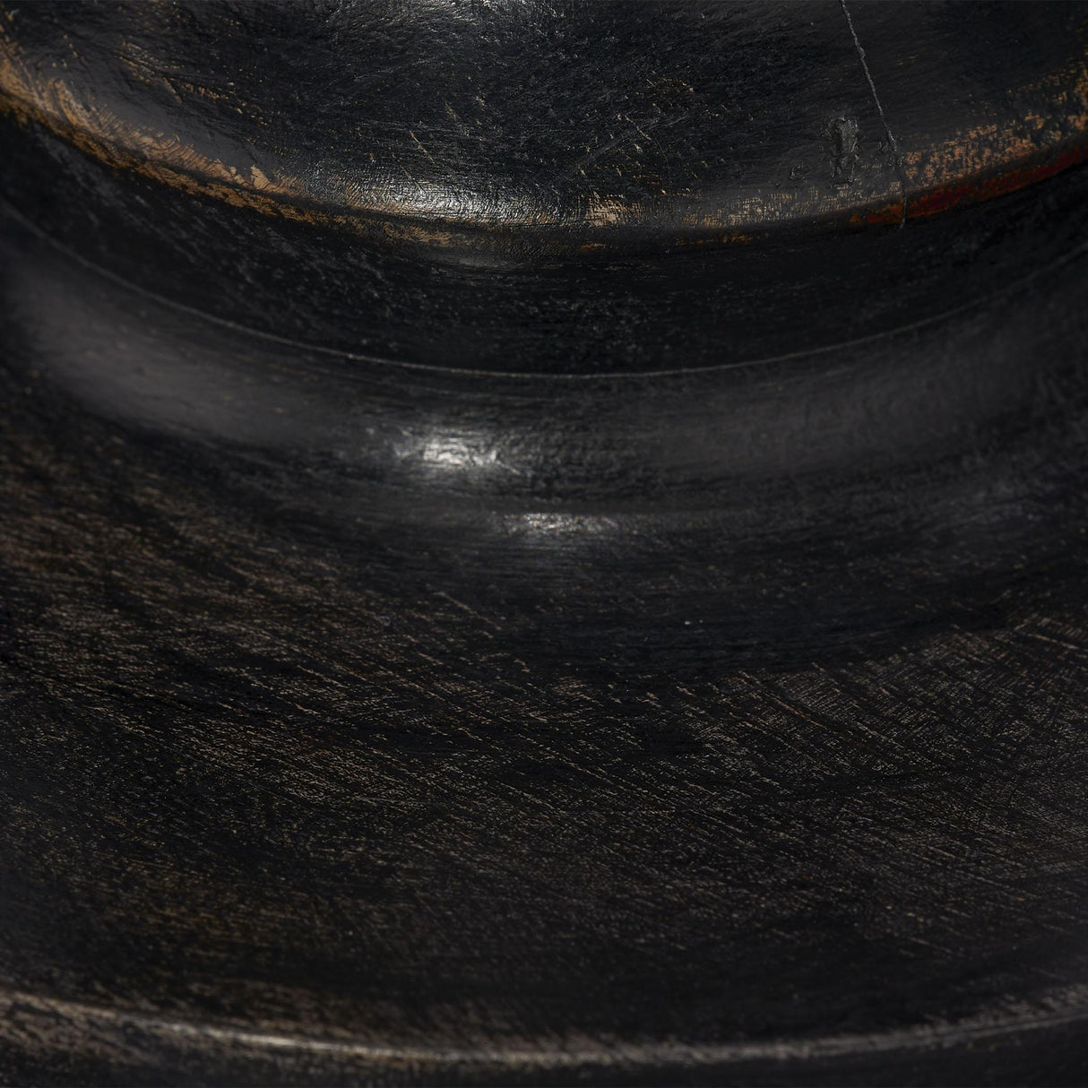 Jamie Young Revolution Wood Table Lamp with Linen Shade, Black