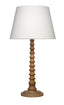 Jamie Young Revolution Wood Table Lamp with Linen Shade, Natural