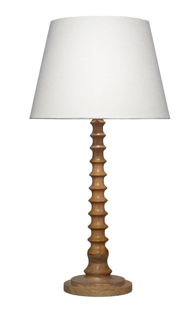 Jamie Young Revolution Wood Table Lamp with Linen Shade, Natural