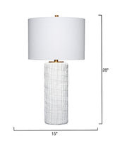 Jamie Young Trunk Polyresin Table Lamp with Linen Shade