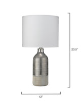 Jamie Young Varnish Ceramic Table Lamp, Silver