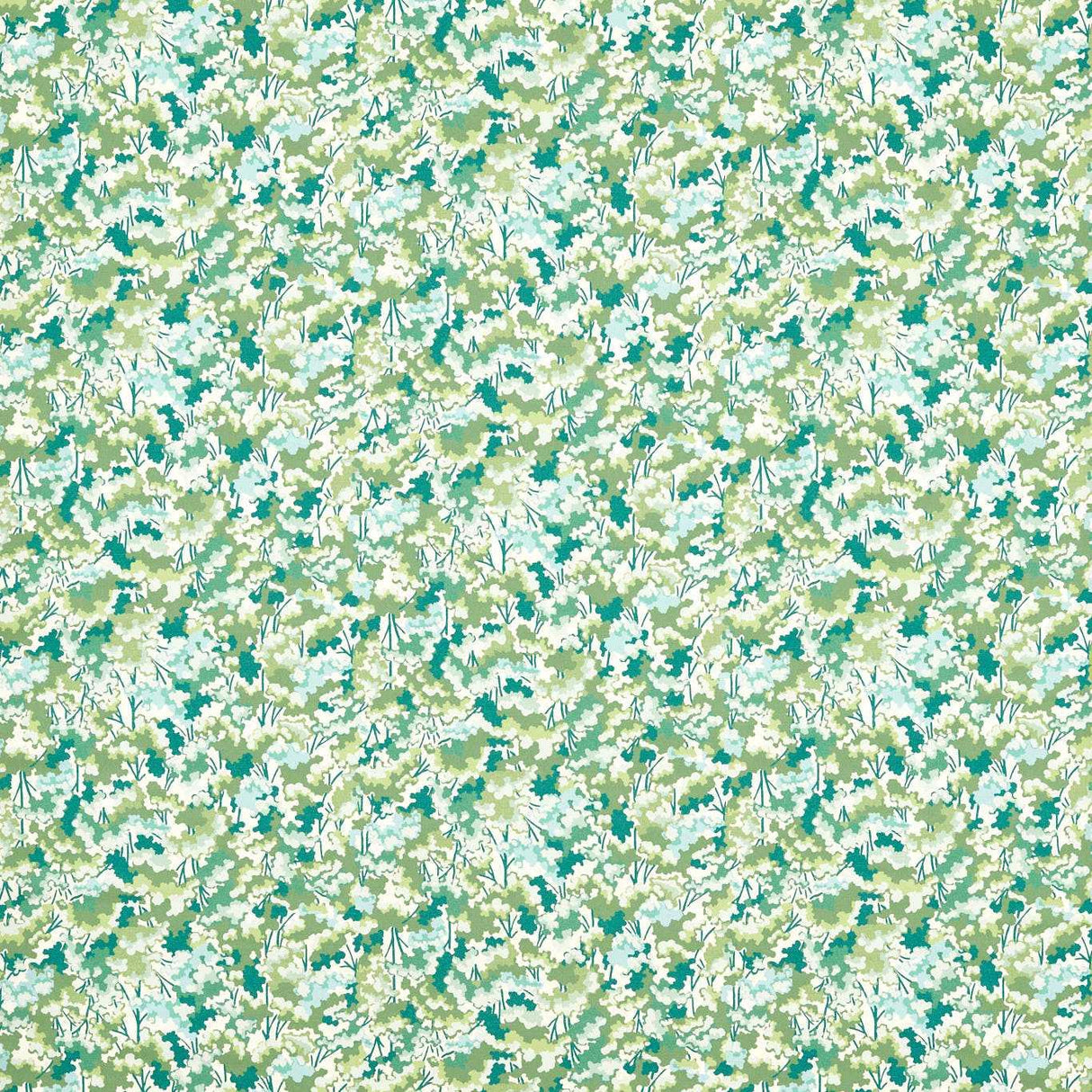 Harlequin Tree Tops Forest/Kelly/Aqua Fabric