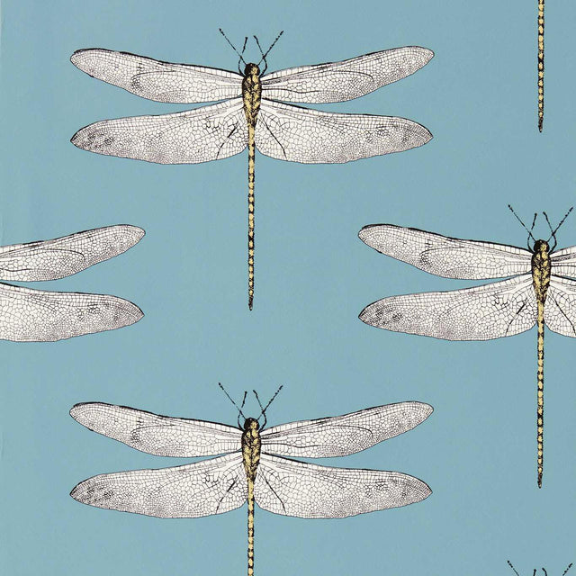 Harlequin Demoiselle Cornflower/First Light/Honey Wallpaper