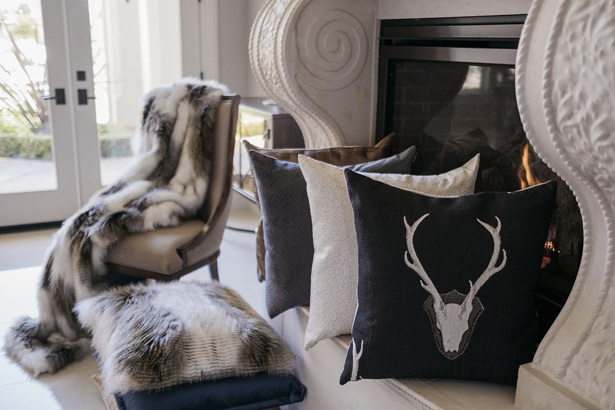 D.V. Kap Home Uncle Buck Black 24" x 24" Pillow Cover