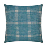 D.V. Kap Home Checkmate Turquoise 24" x 24" Pillow Cover