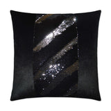 D.V. Kap Home Hylee II Black/Silver 24" x 24" Pillow Cover