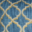 D.V. Kap Home Lustrous Lattice Indigo  Fabric
