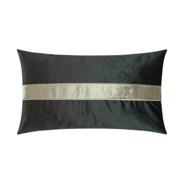 D.V. Kap Home Iridescence Band Lumbar Graphite 14" x 24" Pillow Cover