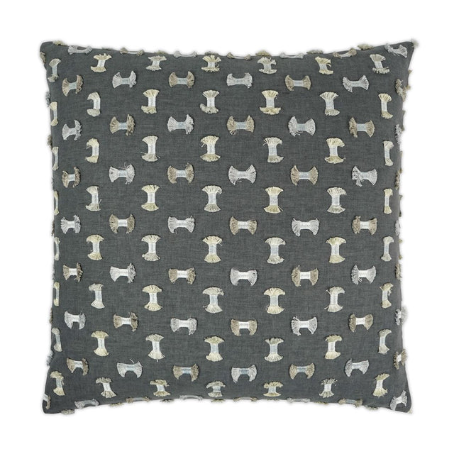 D.V. Kap Home Frayed Gunmetal 24" x 24" Pillow Cover