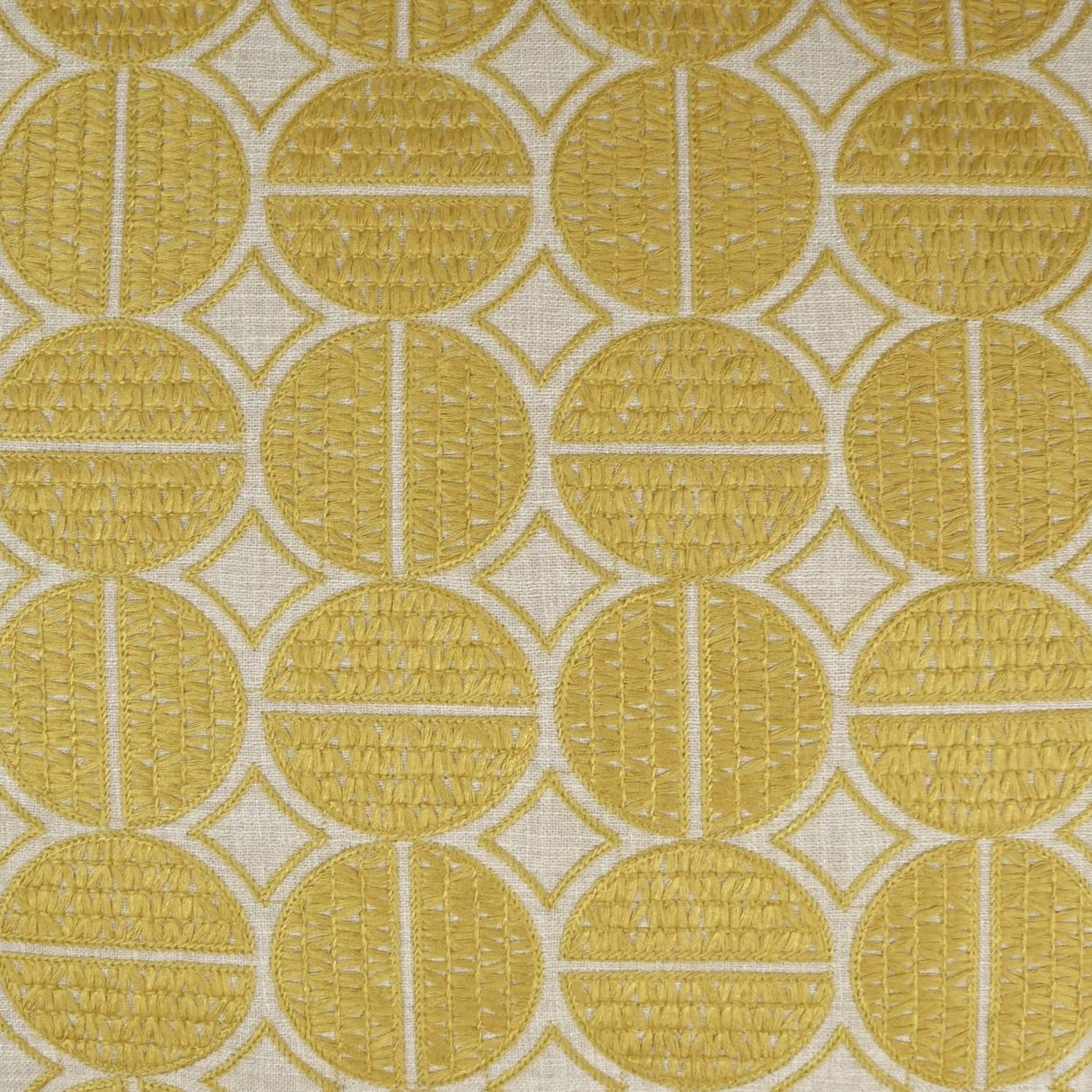 D.V. Kap Home Medallions Mustard  Fabric