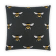 D.V. Kap Home Busy Bee Charcoal 24" x 24" Pillow Cover