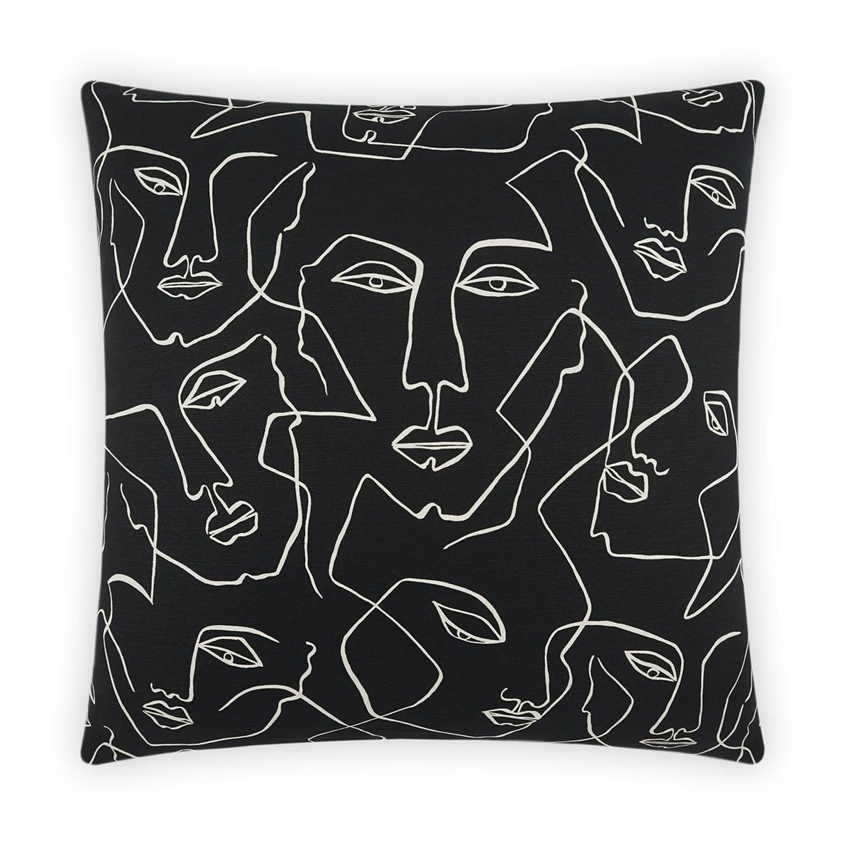 D.V. Kap Home Face Up Black 24" x 24" Pillow Cover