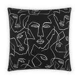 D.V. Kap Home Face Up Black 24" x 24" Pillow Cover