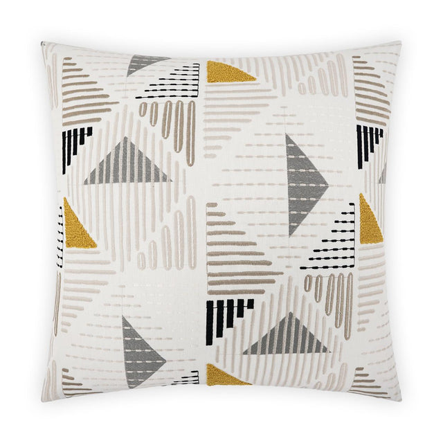 D.V. Kap Home Geoscape Geometric, Embroidered 24" x 24" Pillow Cover