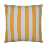 D.V. Kap Home Caf Stripe Yellow 22" x 22" Pillow Cover