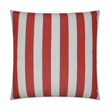 D.V. Kap Home Caf Stripe Red 22" x 22" Pillow Cover