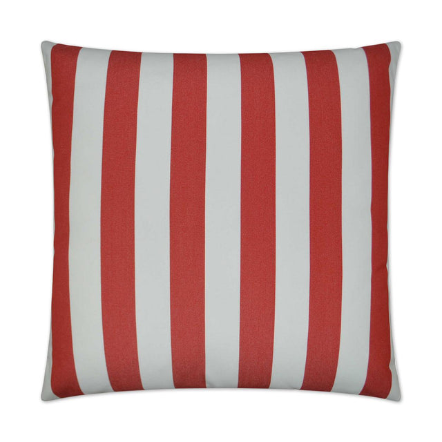 D.V. Kap Home Caf Stripe Red 22" x 22" Pillow Cover
