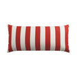 D.V. Kap Home Caf Stripe Lumbar Red 12" x 24" Pillow Cover