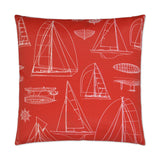 D.V. Kap Home Sailing Red 22" x 22" Pillow Cover