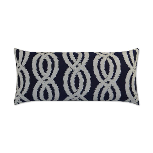 D.V. Kap Home Sea Shore Lumbar Navy 12" x 24" Pillow Cover