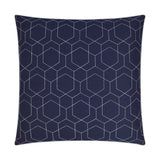 D.V. Kap Home Hex Quilt Navy 22" x 22" Pillow Cover