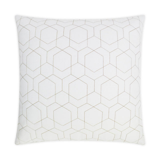 D.V. Kap Home Hex Quilt White 22" x 22" Pillow Cover