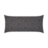 D.V. Kap Home Hex Quilt Lumbar Grey 12" x 24" Pillow Cover