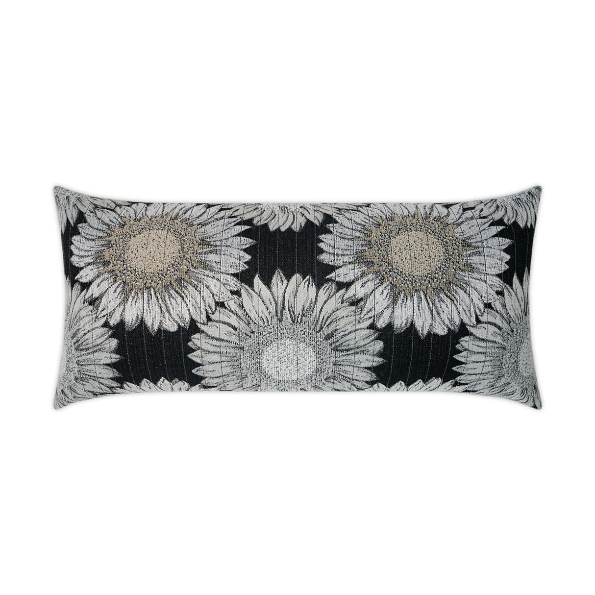D.V. Kap Home Daisy Chain Lumbar Black 12" x 24" Pillow Cover