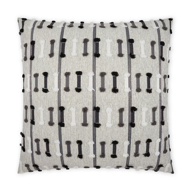 D.V. Kap Home Tassel Stripe Grey 22" x 22" Pillow Cover