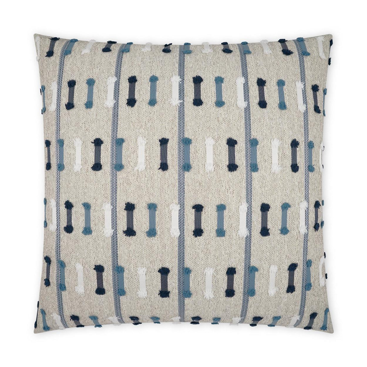 D.V. Kap Home Tassel Stripe Blue 22" x 22" Pillow Cover
