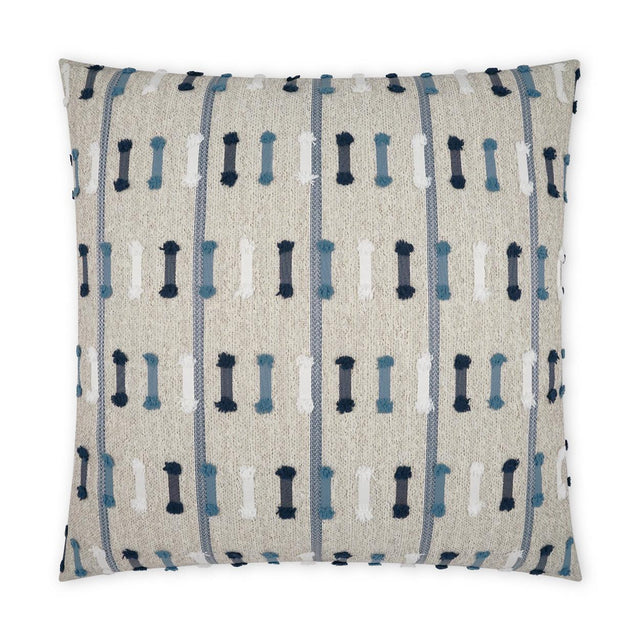 D.V. Kap Home Tassel Stripe Blue 22" x 22" Pillow Cover