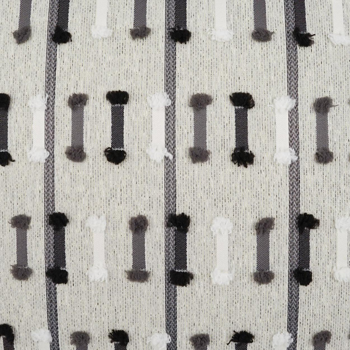 D.V. Kap Home Tassel Stripe Lumbar Grey 12" x 24" Pillow Cover