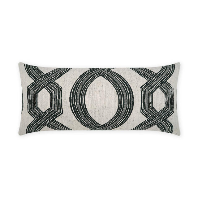 D.V. Kap Home Evadne Lumbar Black 12" x 24" Pillow Cover