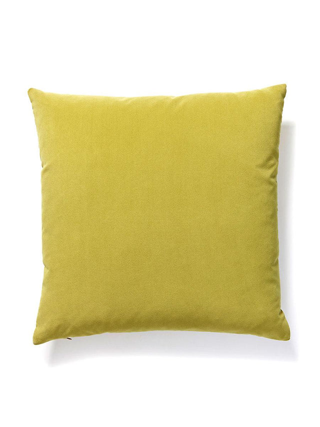 Scalamandre Richmond Velvet 22 X 22 - Chartreuse Decorative Pillow
