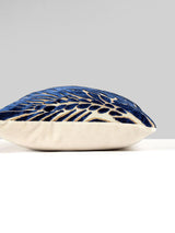 Scalamandre Plumes / Velvet 14 X 22 - Sapphire / Beige Decorative Pillow