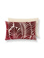 Scalamandre Plumes / Velvet 14 X 22 - Cerise / Beige Decorative Pillow